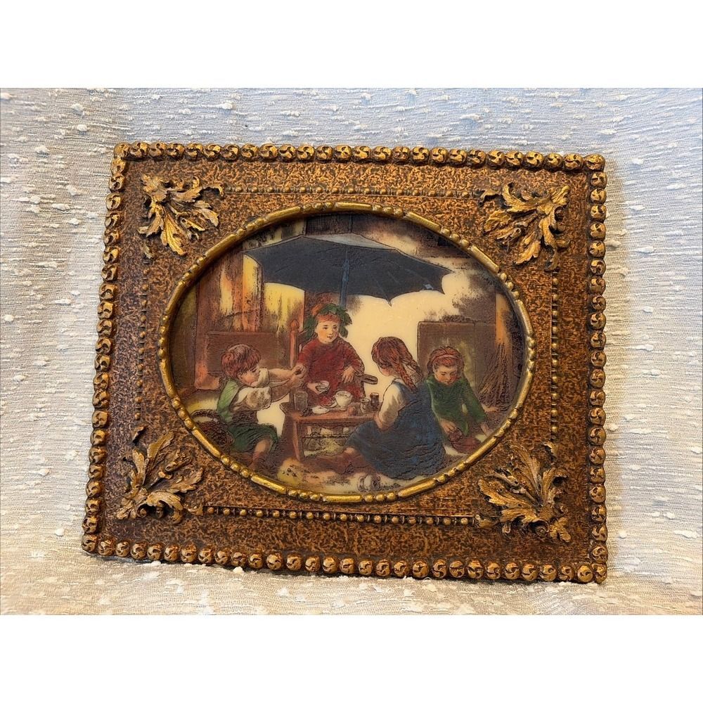 Queen Of The Vineyard Etching antique wall display vintage art decor‎ old house